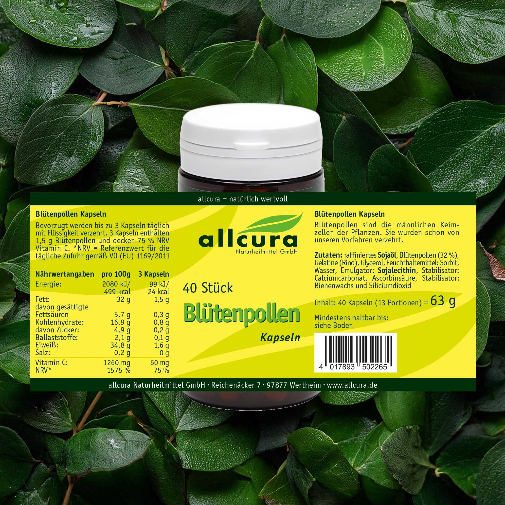 allcura Blütenpollen Kapseln
