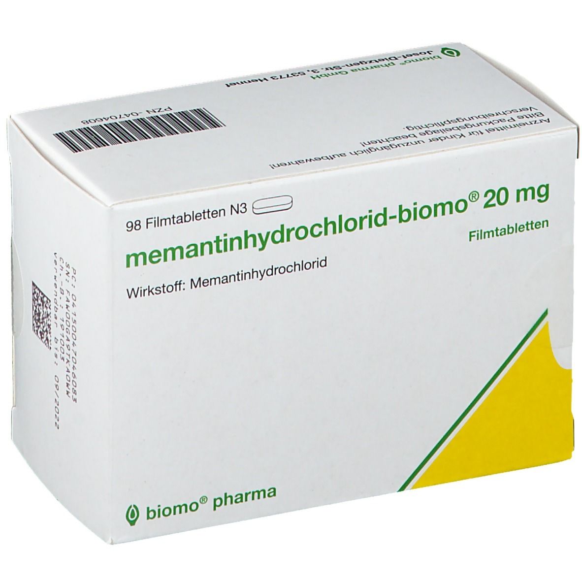 memantinhydrochlorid-biomo® 20 mg