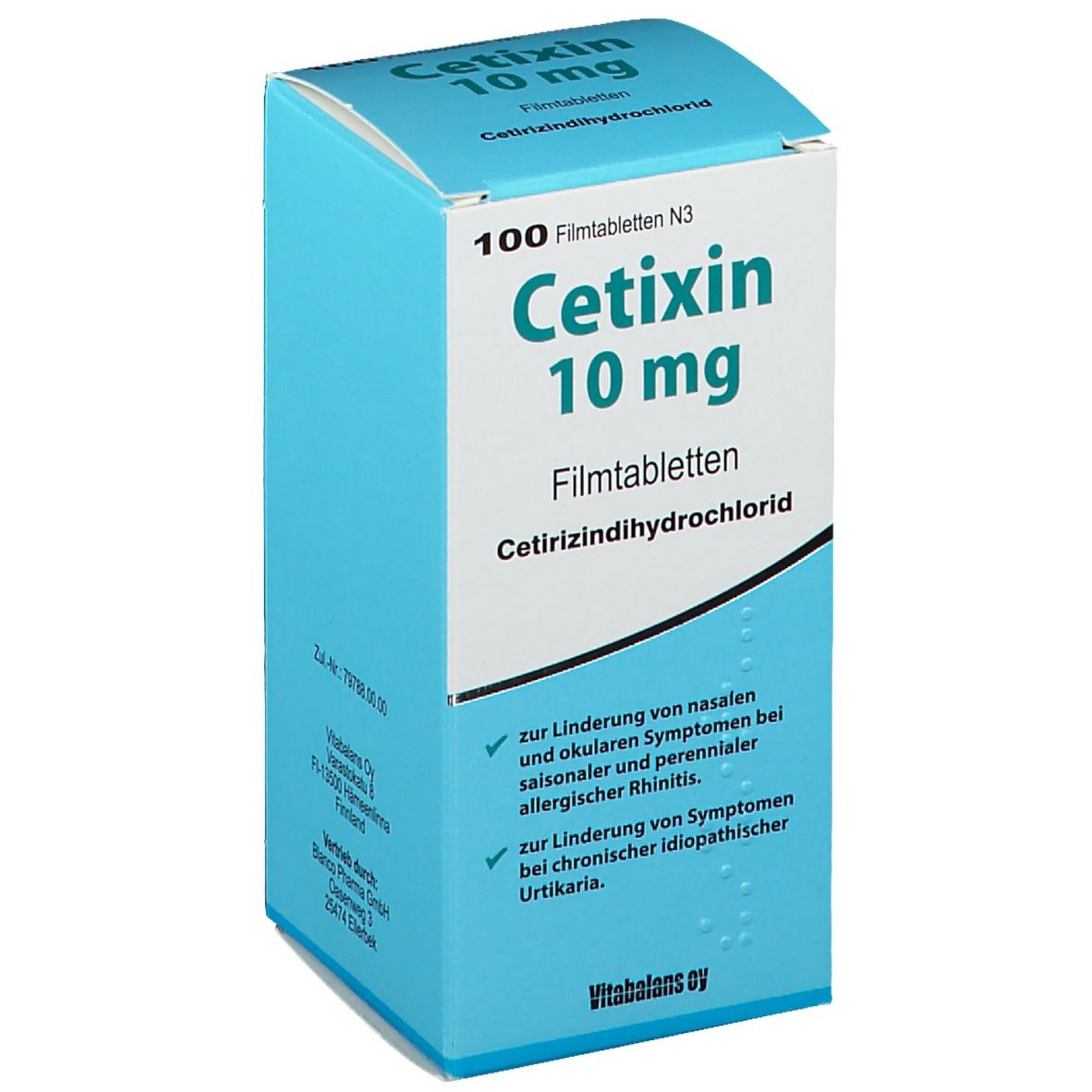 Cetixin 10 mg Filmtabletten 100 St