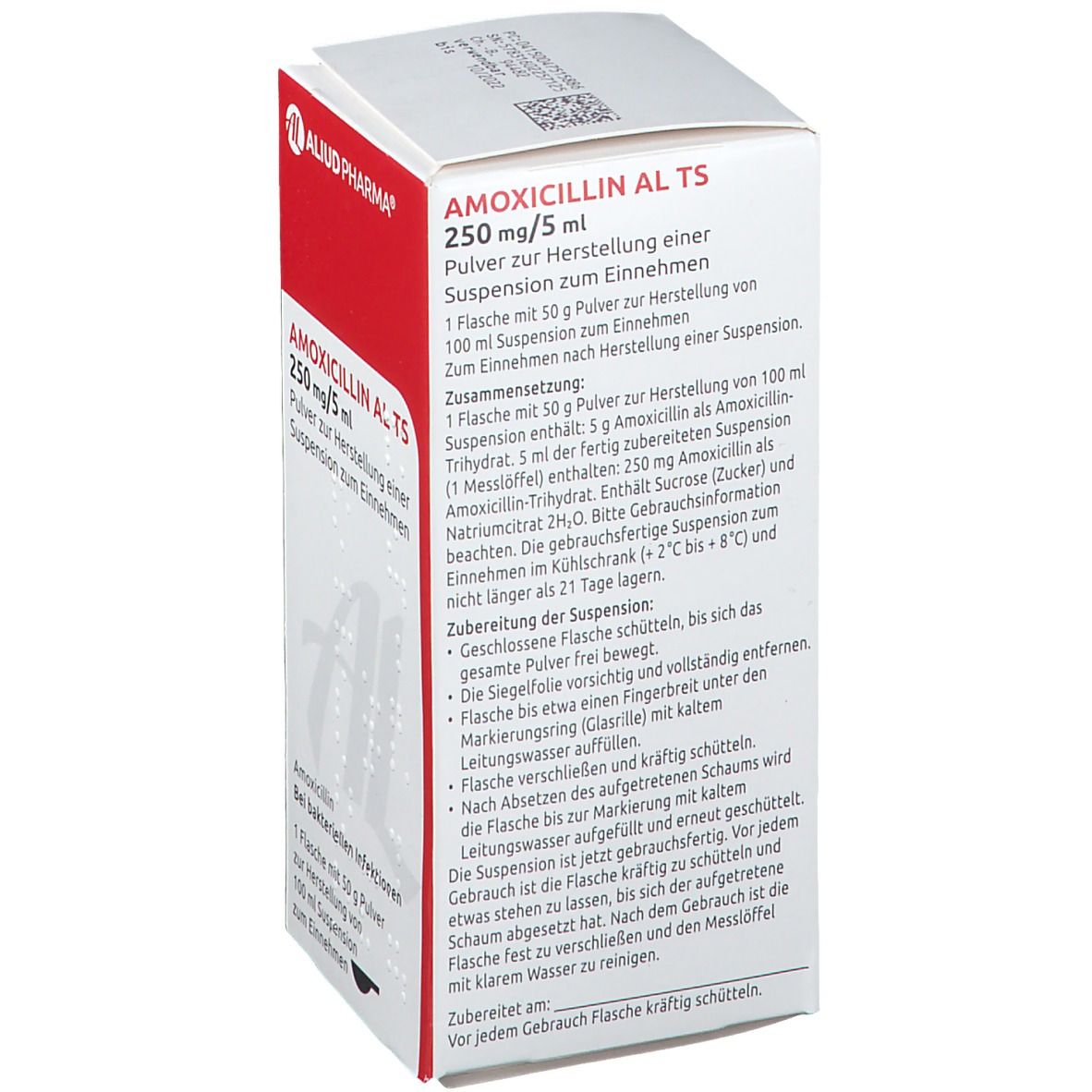 Antibiotika amoxicillin und paracetamol
