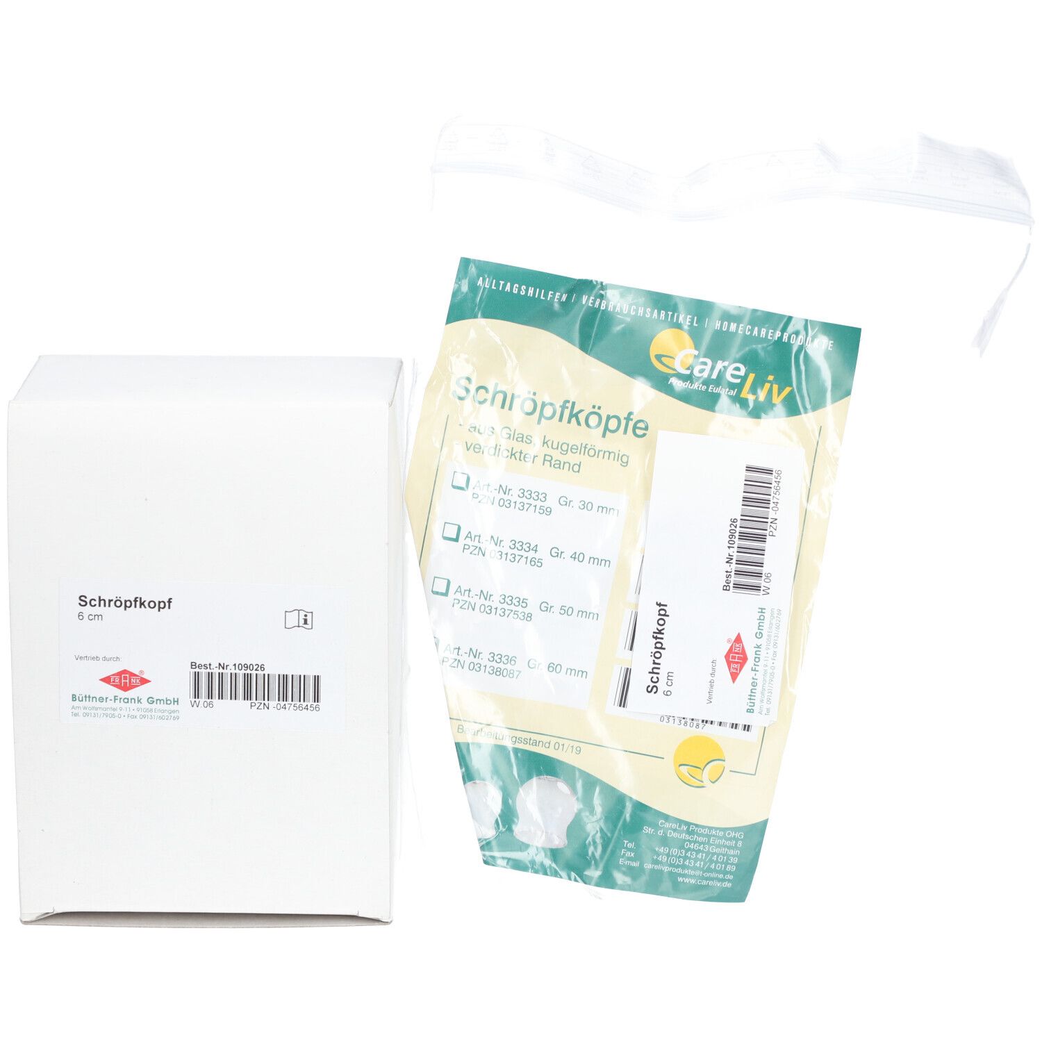 Büttner-Frank Schröpfkopf 6 cm für therapeutische Schröpfbehandlungen
