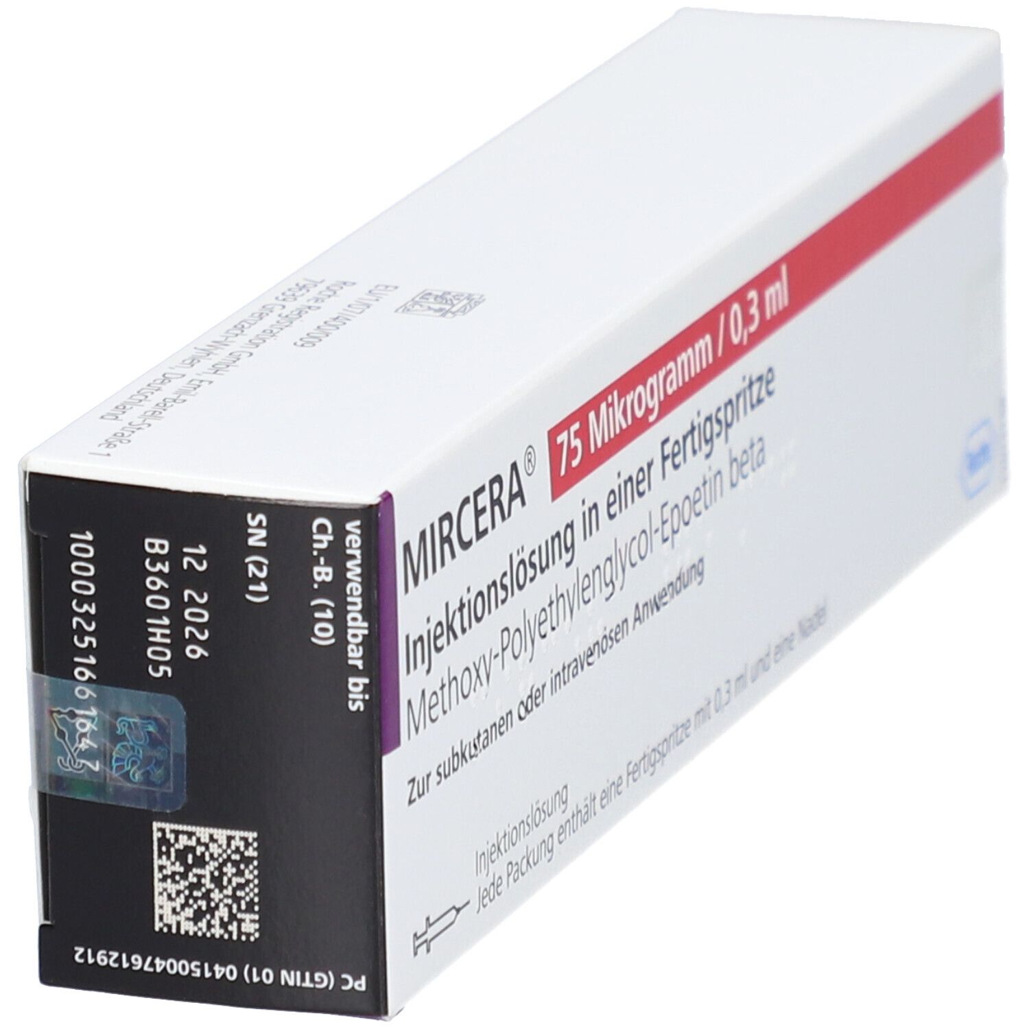 Mircera 75 Mikrogramm/0,3 ml Inj.-Lsg.i.e.F.-Sp. 1 St Infusionsemulsion