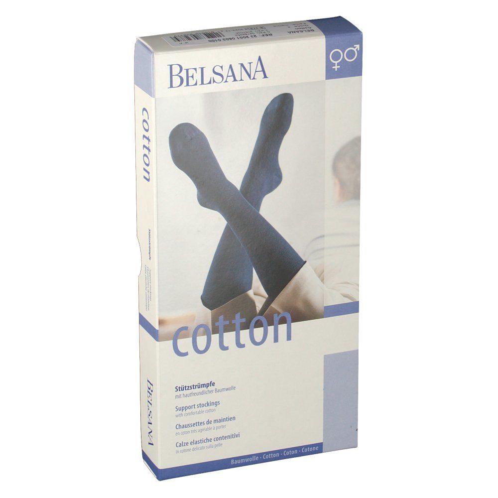 BELSANA Cotton Stützkniestrumpf Gr. 39-41 Farbe marine
