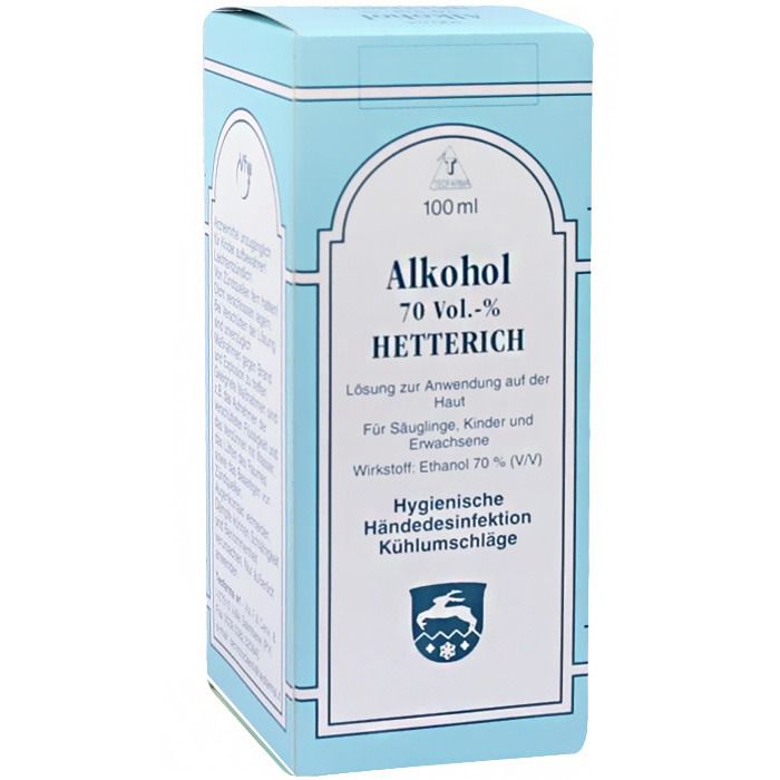 Alkohol 70 Vol. % Hetterich Flüssigkeit 100 ml - SHOP APOTHEKE