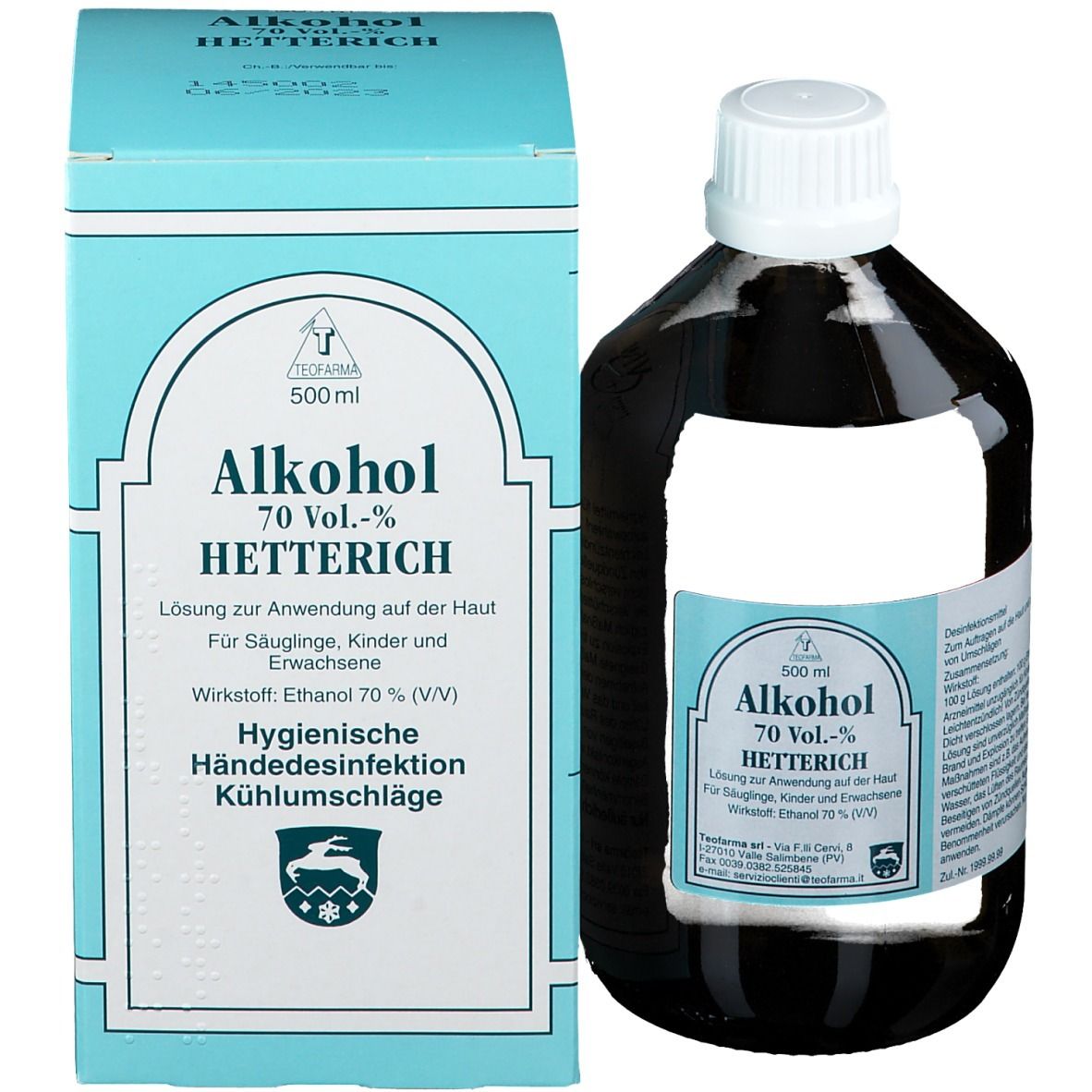 Alkohol 70 Vol. % Hetterich Flüssigkeit 500 ml - SHOP APOTHEKE