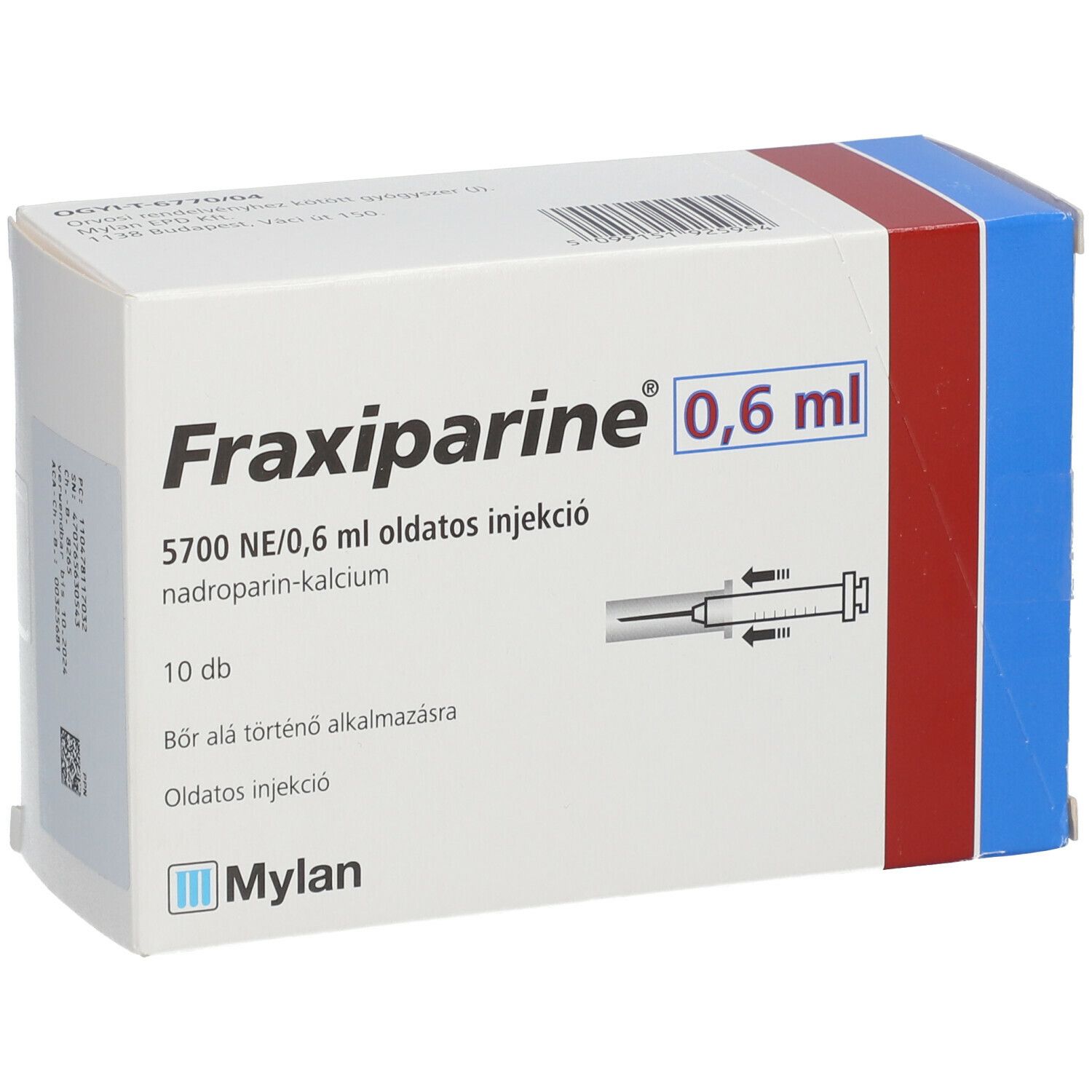 Fraxiparine 06 Ml Injektionslösung Iefertigspr 10x06 Ml Mit Dem E