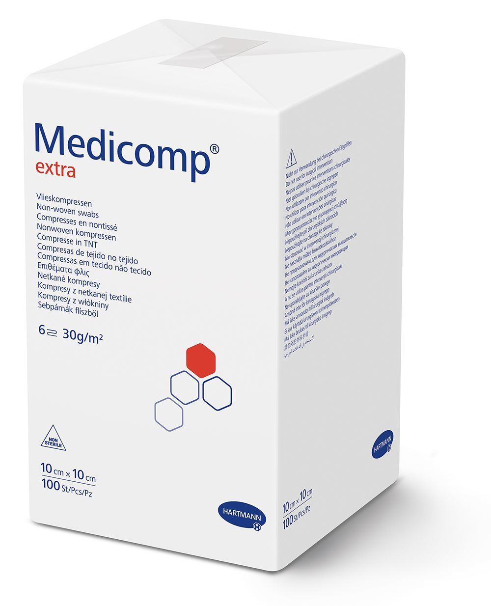 Medicomp® extra Kompressen unsteril 6-fach 10 x 10 cm