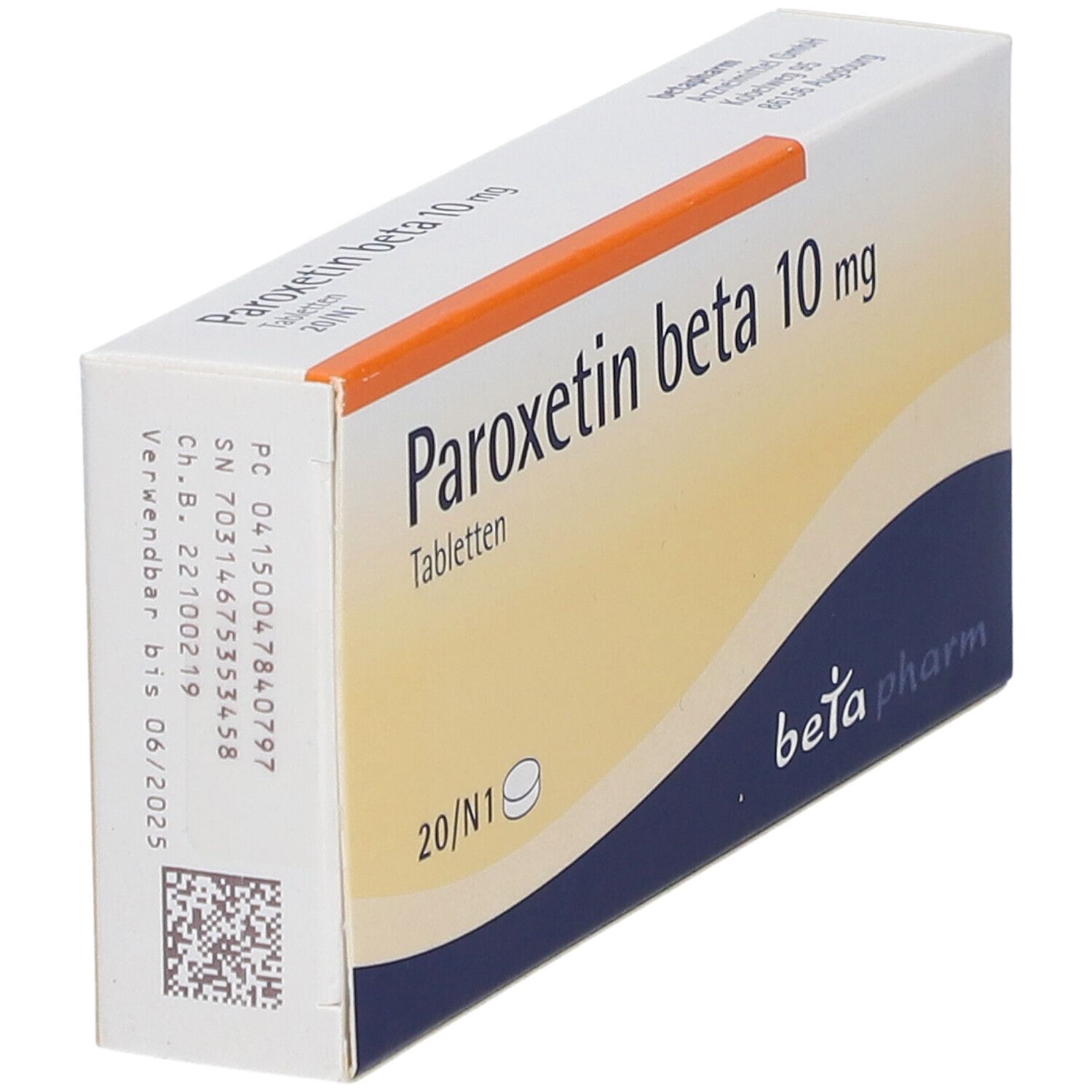 Paroxetin beta 10 mg Tabletten 20 St