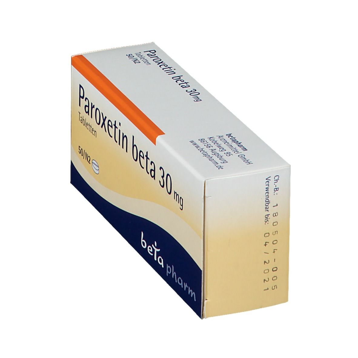 Paroxetin beta 30 mg Tabletten 50 St