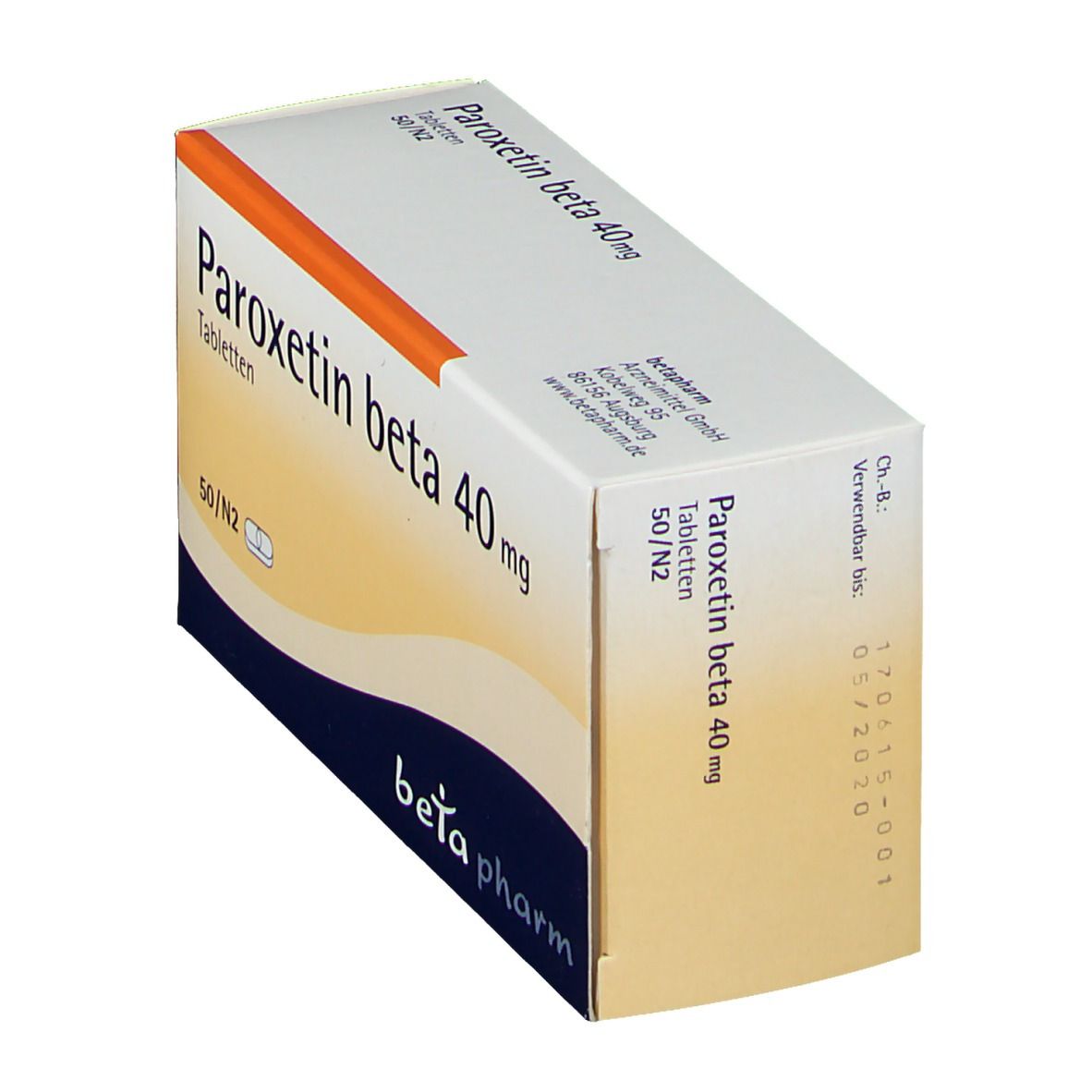 Paroxetin beta 40 mg Tabletten 50 St