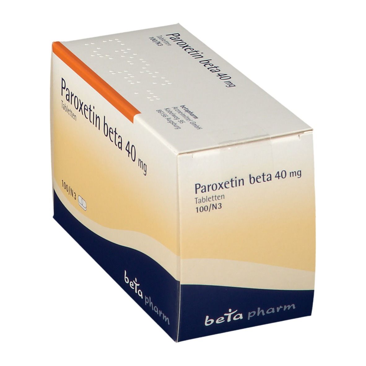 Paroxetin beta 40 mg Tabletten 100 St