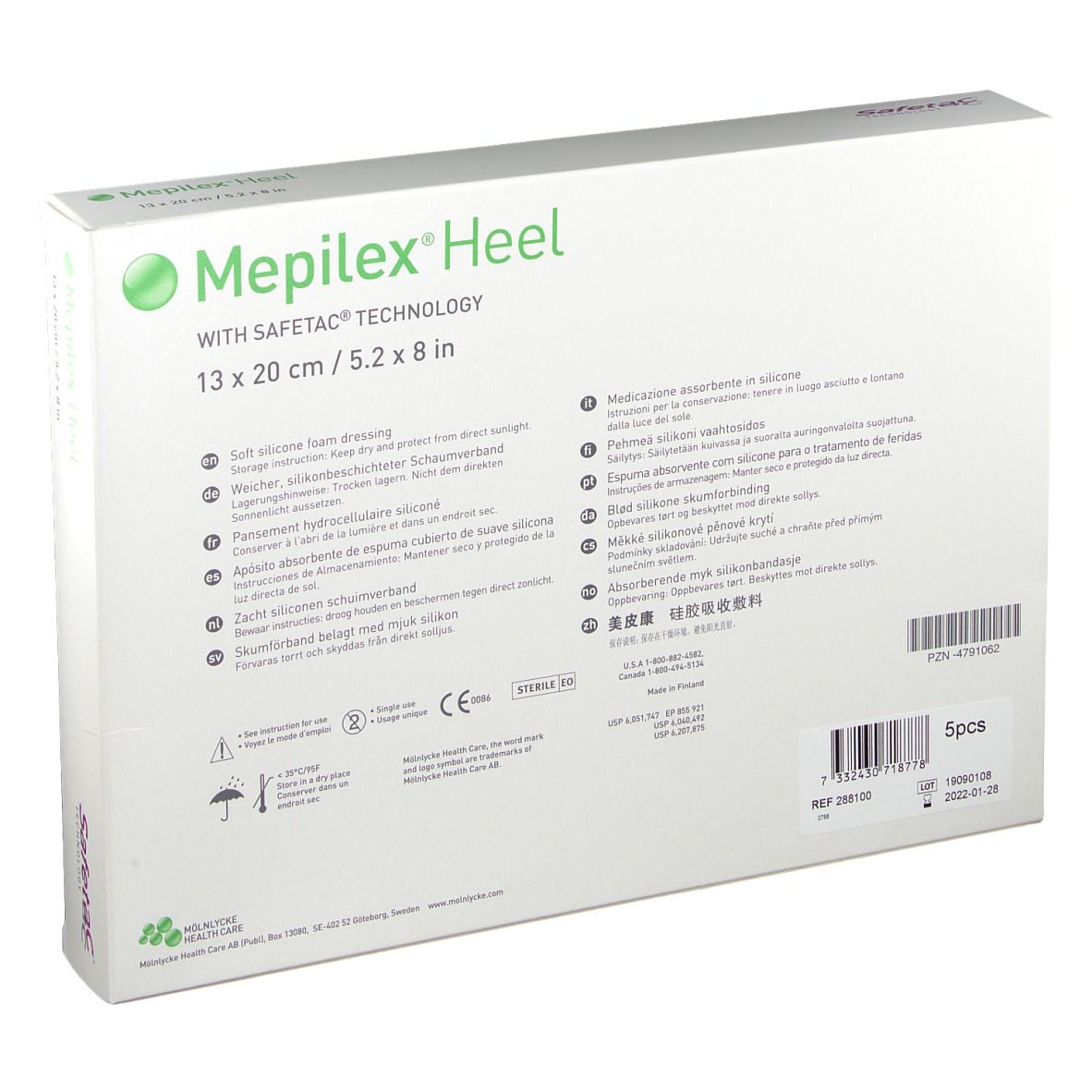 MEPILEX Heel Schaumverband 13x20 cm