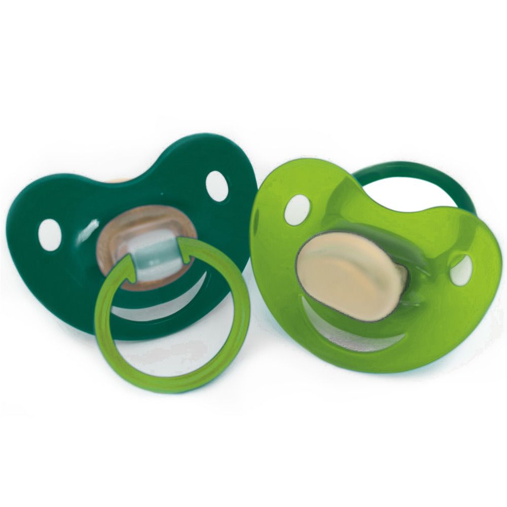 Baby-Frank® Beruhigungssauger in Kirschform Latex 0-6 Monate grün