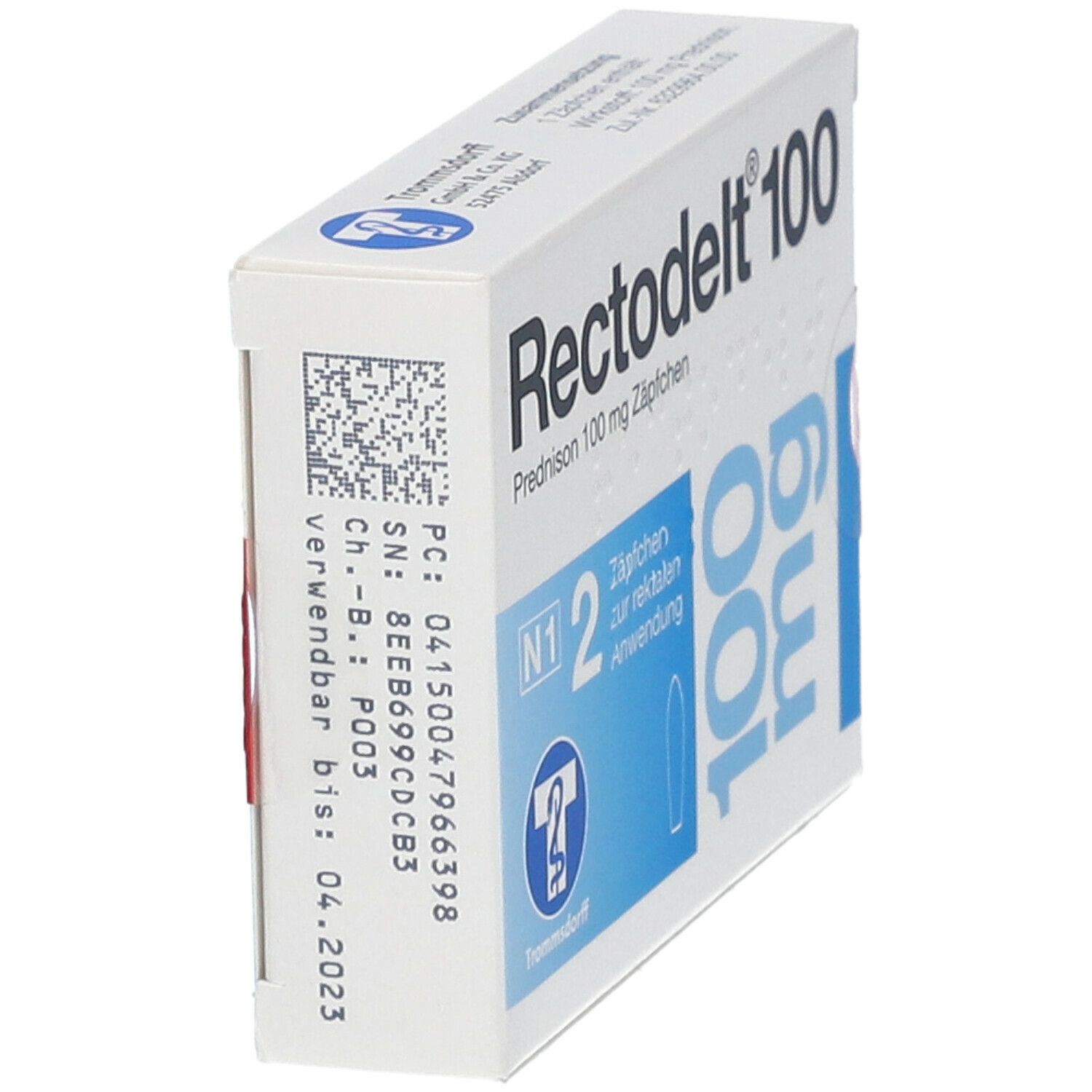 Rectodelt 100 mg Zäpfchen 2 St Suppositorien