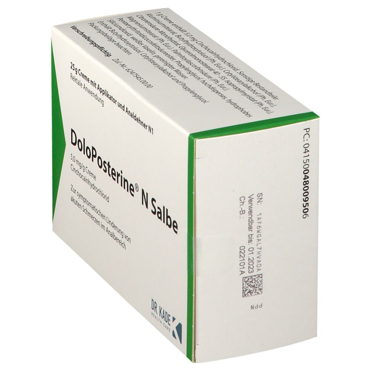 Doloposterine N Salbe mit Analdehner 25 g Creme