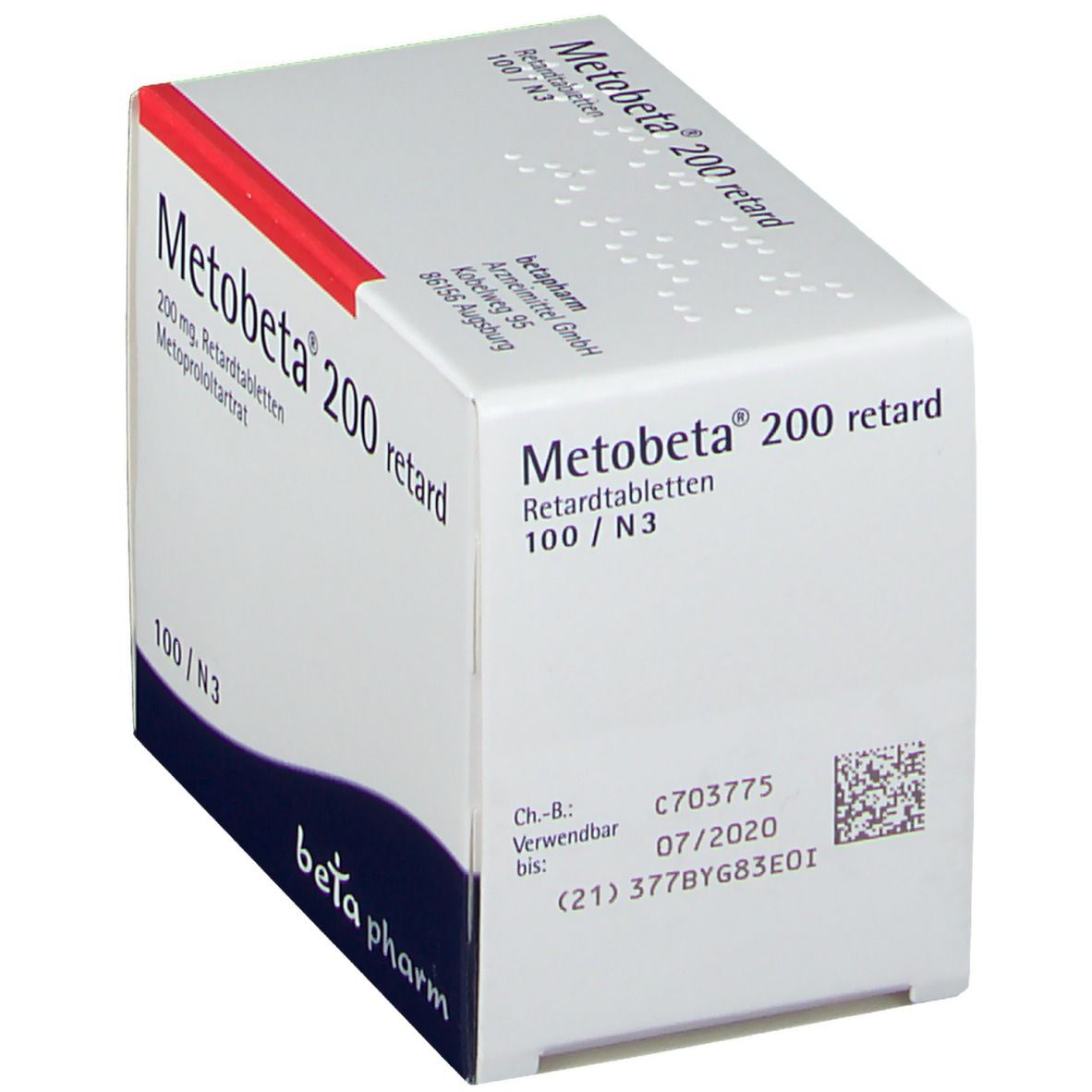 Metobeta 200 retard Tabl. 100 St Retard-Tabletten