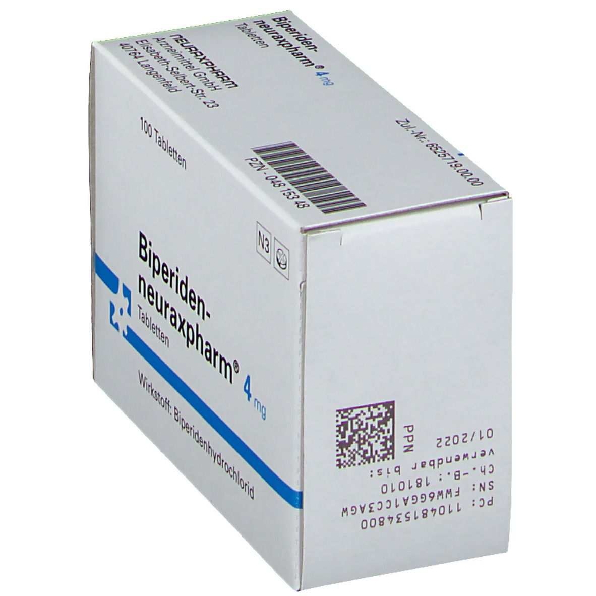 BIPERIDEN-neuraxpharm 4 mg Tabletten 100 St