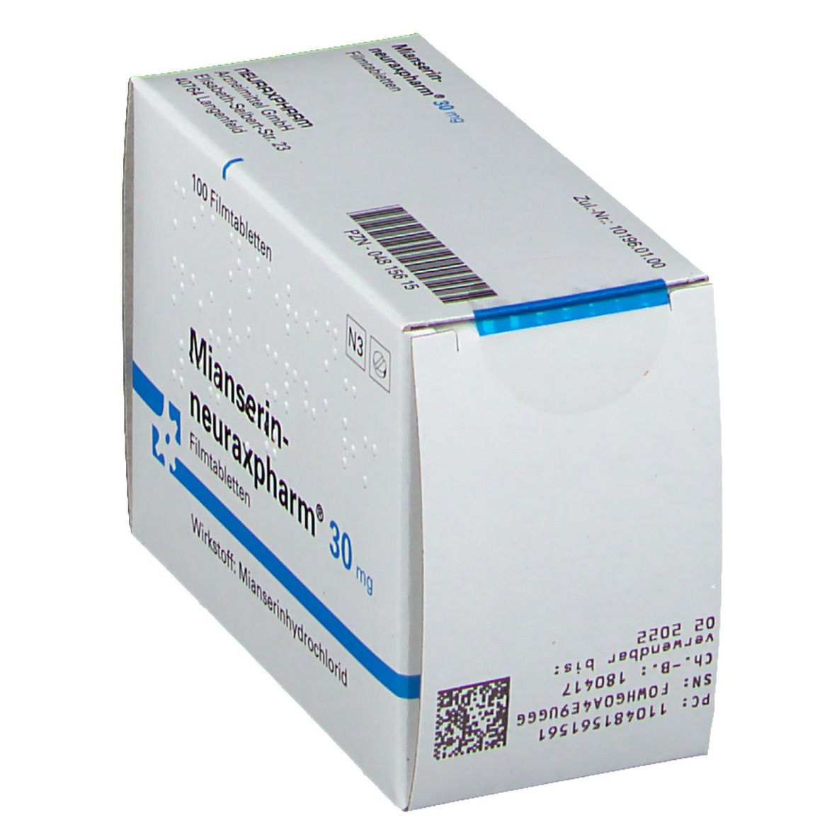 MIANSERIN-neuraxpharm 30 mg Filmtabletten 100 St