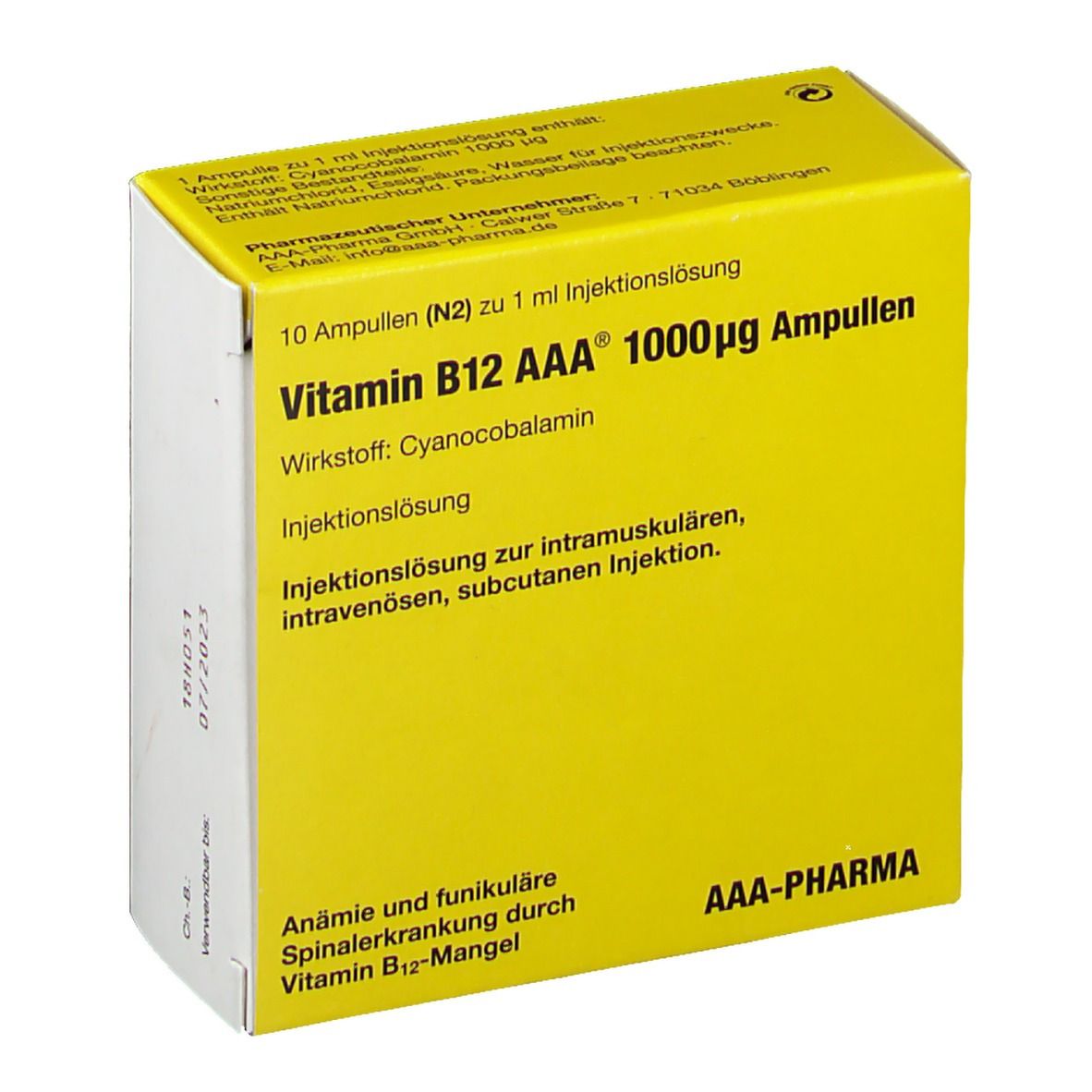 Vitamin B12 Aaa® 1000µg Ampullen