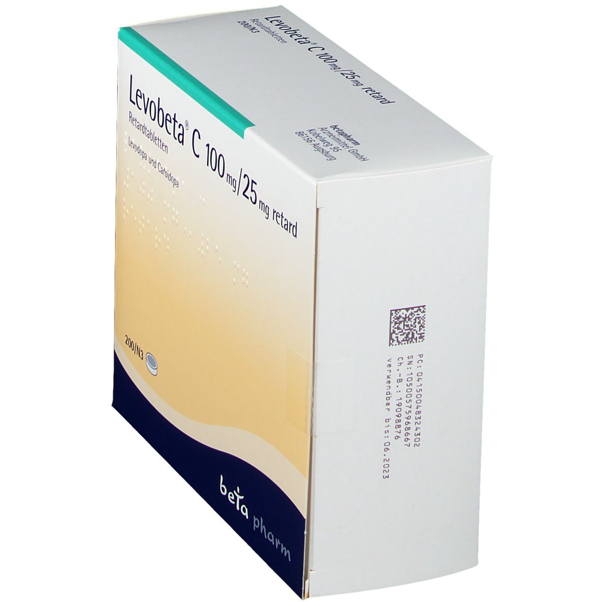 Levobeta C 100mg/25mg retard Tabl. 200 St Retard-Tabletten