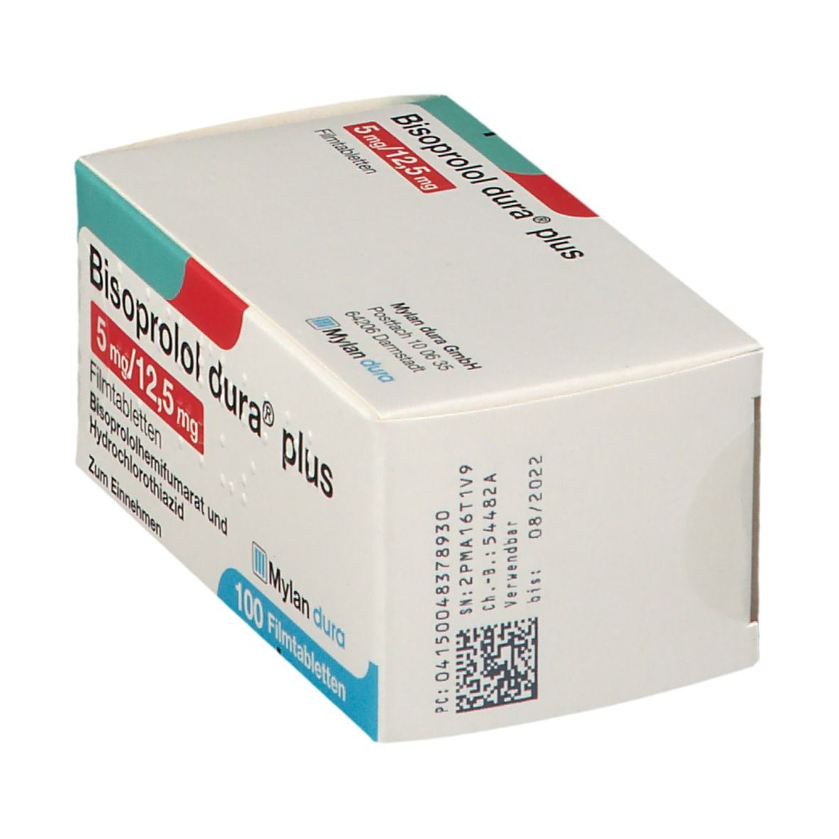 Bisoprolol dura plus 5 mg/12,5 mg Filmtabletten 100 St