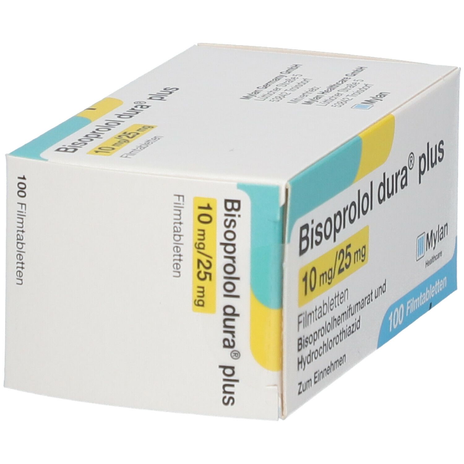 Bisoprolol dura plus 10 mg/25 mg Filmtabletten 100 St