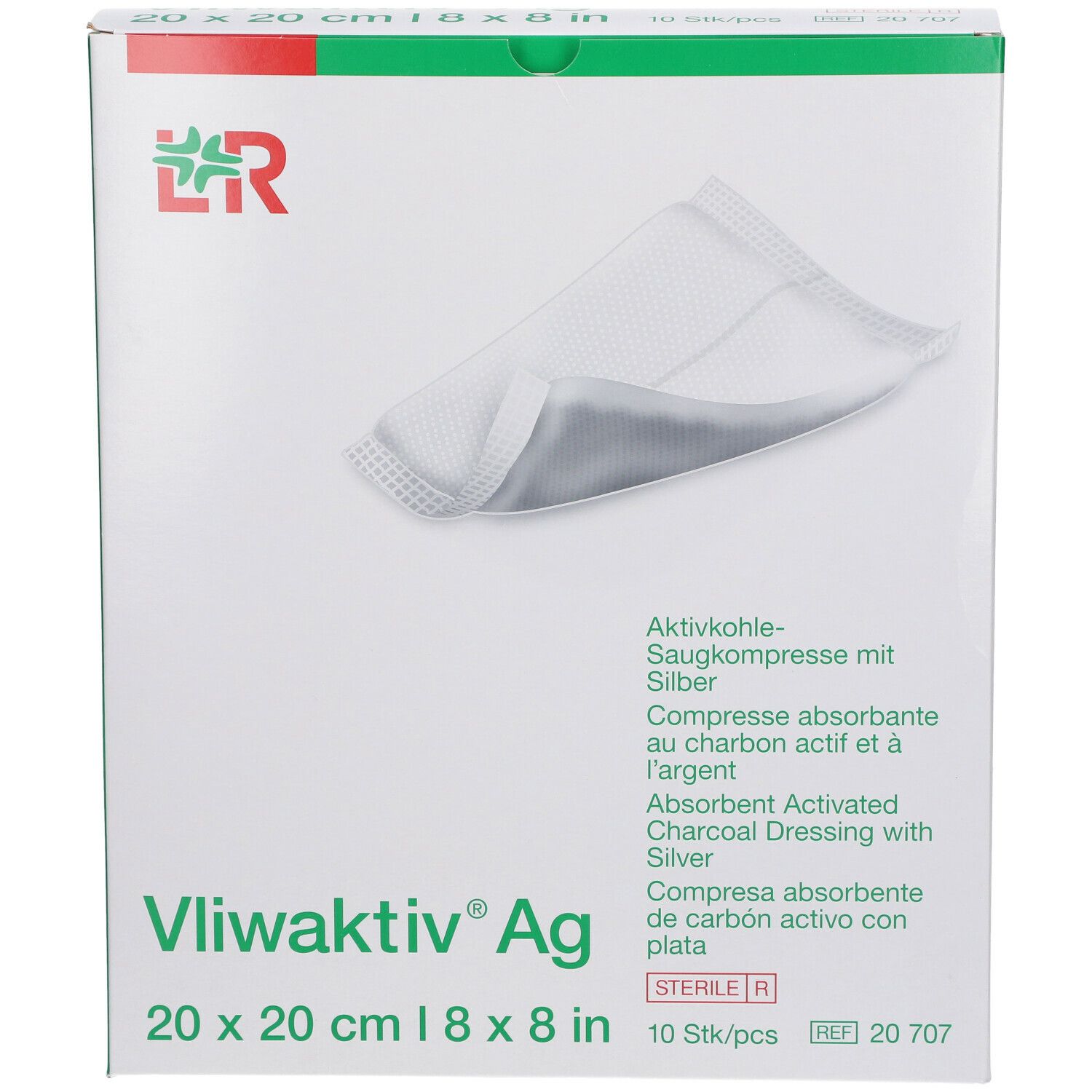 Vliwaktiv® AG Saugkompresse 20 cm x 20 cm
