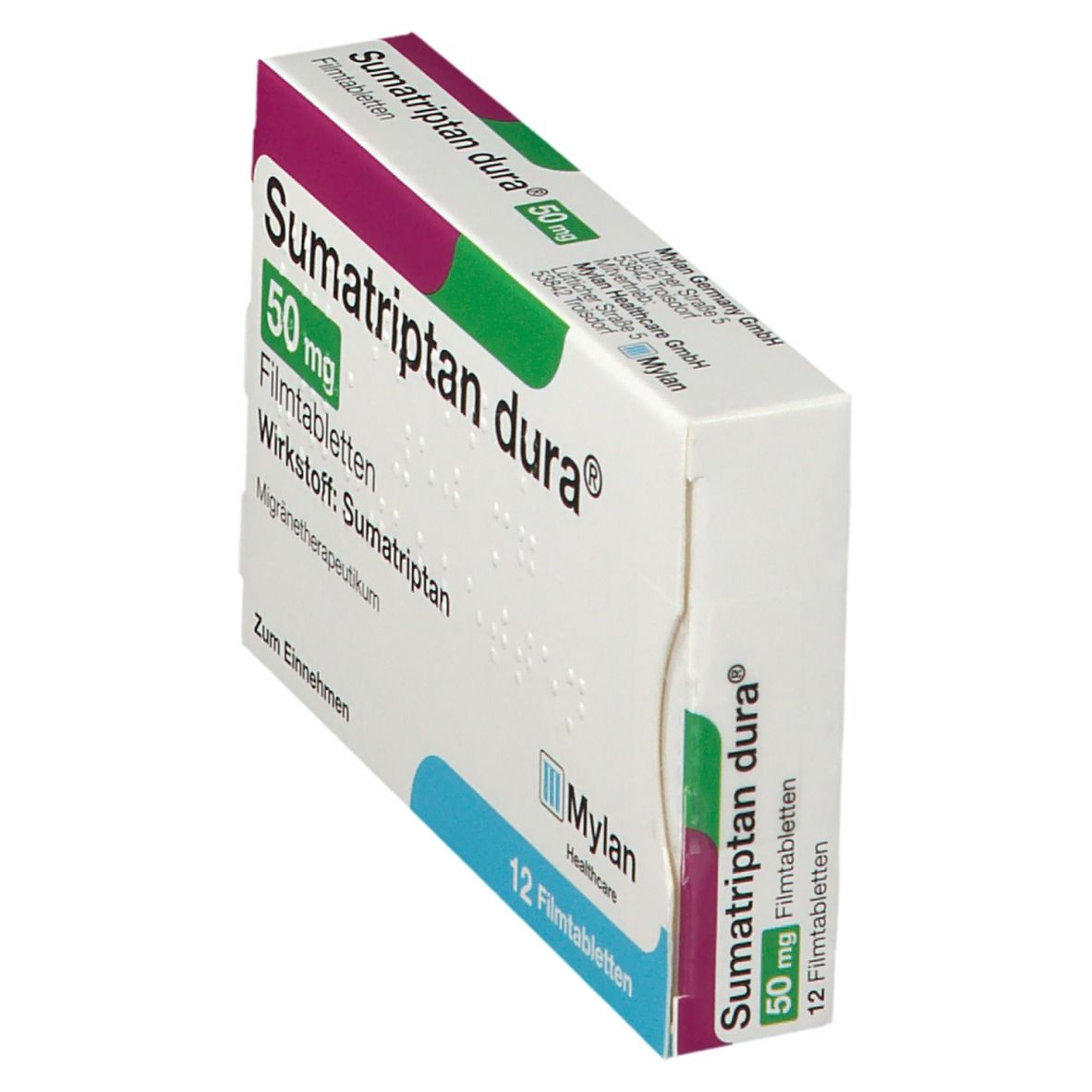 Sumatriptan dura 50 mg Filmtabletten 12 St