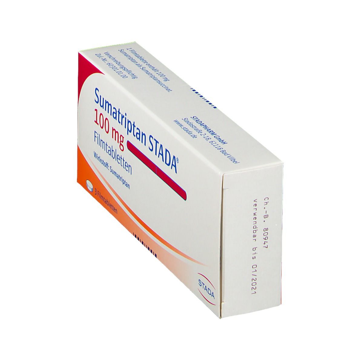 Sumatriptan Stada 100 mg Filmtabletten 3 St