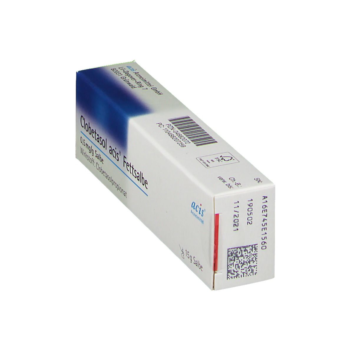 Clobetasol acis Fettsalbe 15 g