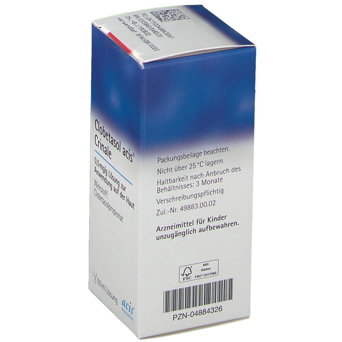 Clobetasol acis Crinale Lösung 50 ml