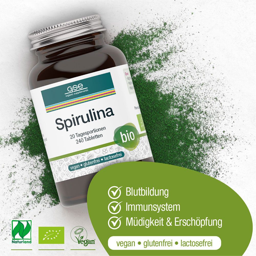 Spirulina 500 mg Bio Naturland Tabletten