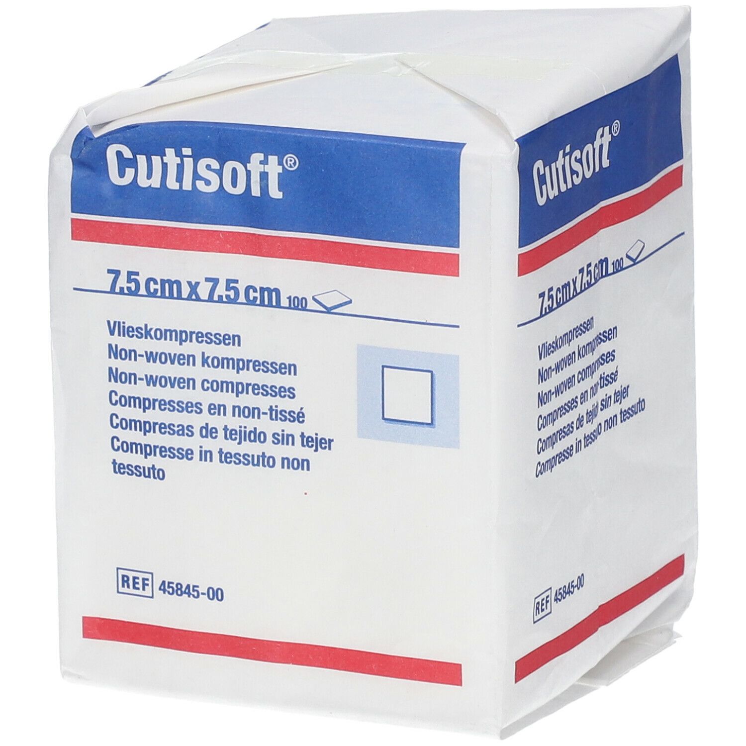 Cutisoft® Vlieskompresse unsteril 7,5 cm x 7,5 cm