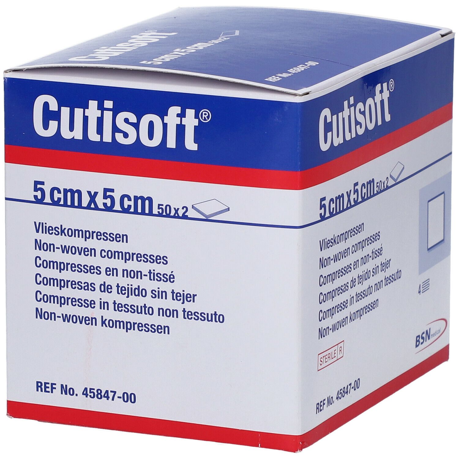 Cutisoft® Vlieskompresse steril 5 cm x 5 cm