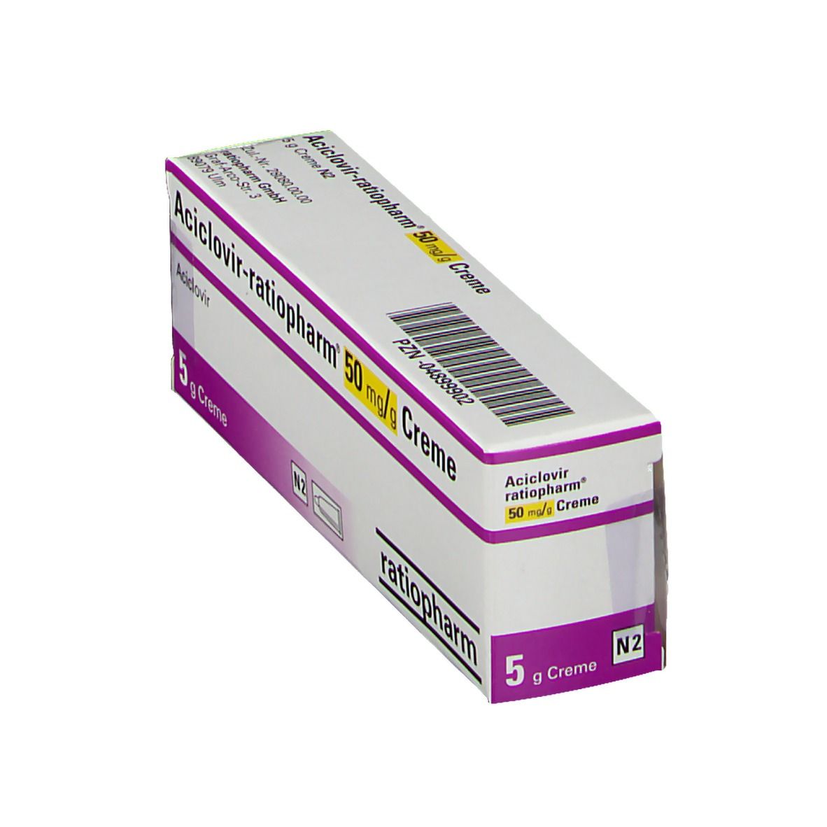 ACICLOVIR-ratiopharm 50 mg/g Creme 20 g