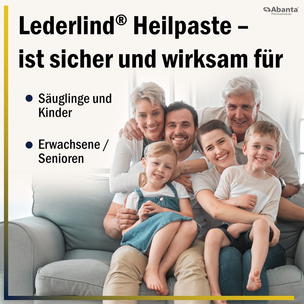 Lederlind® Heilpaste für Säuglinge, Kinder und Erwachsene.