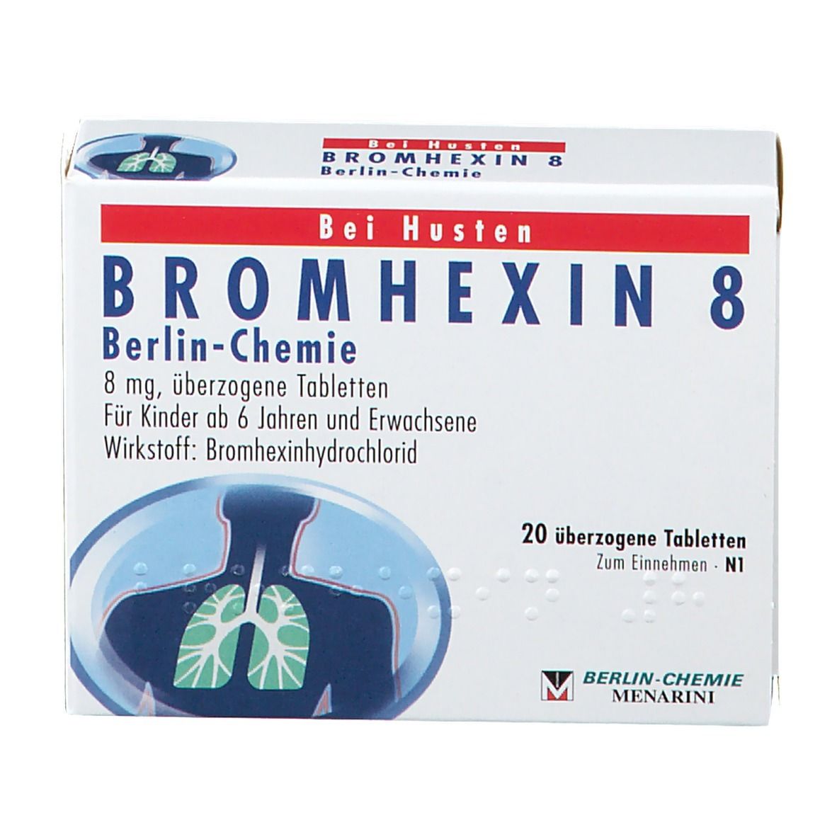 BROMHEXIN 8 Berlin-Chemie 8 mg Dragees
