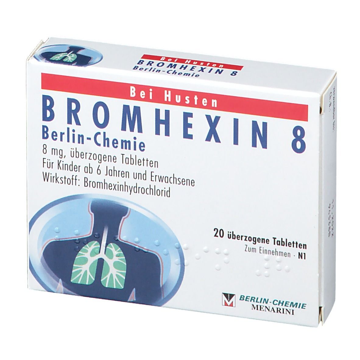 BROMHEXIN 8 Berlin-Chemie 8 mg Dragees