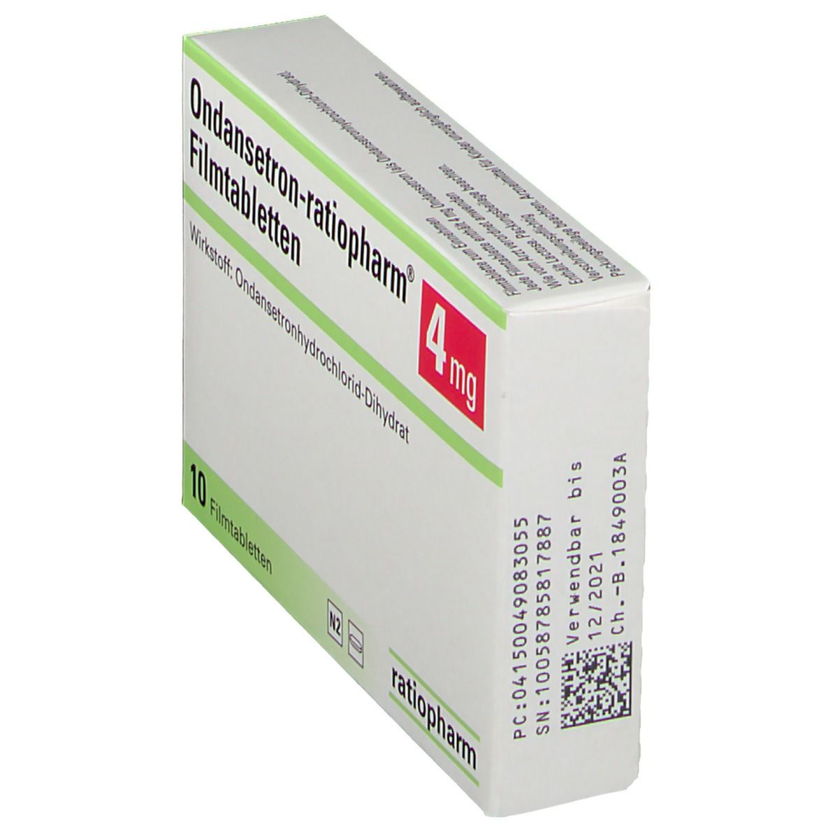 ONDANSETRON-ratiopharm 4 mg Filmtabletten 10 St