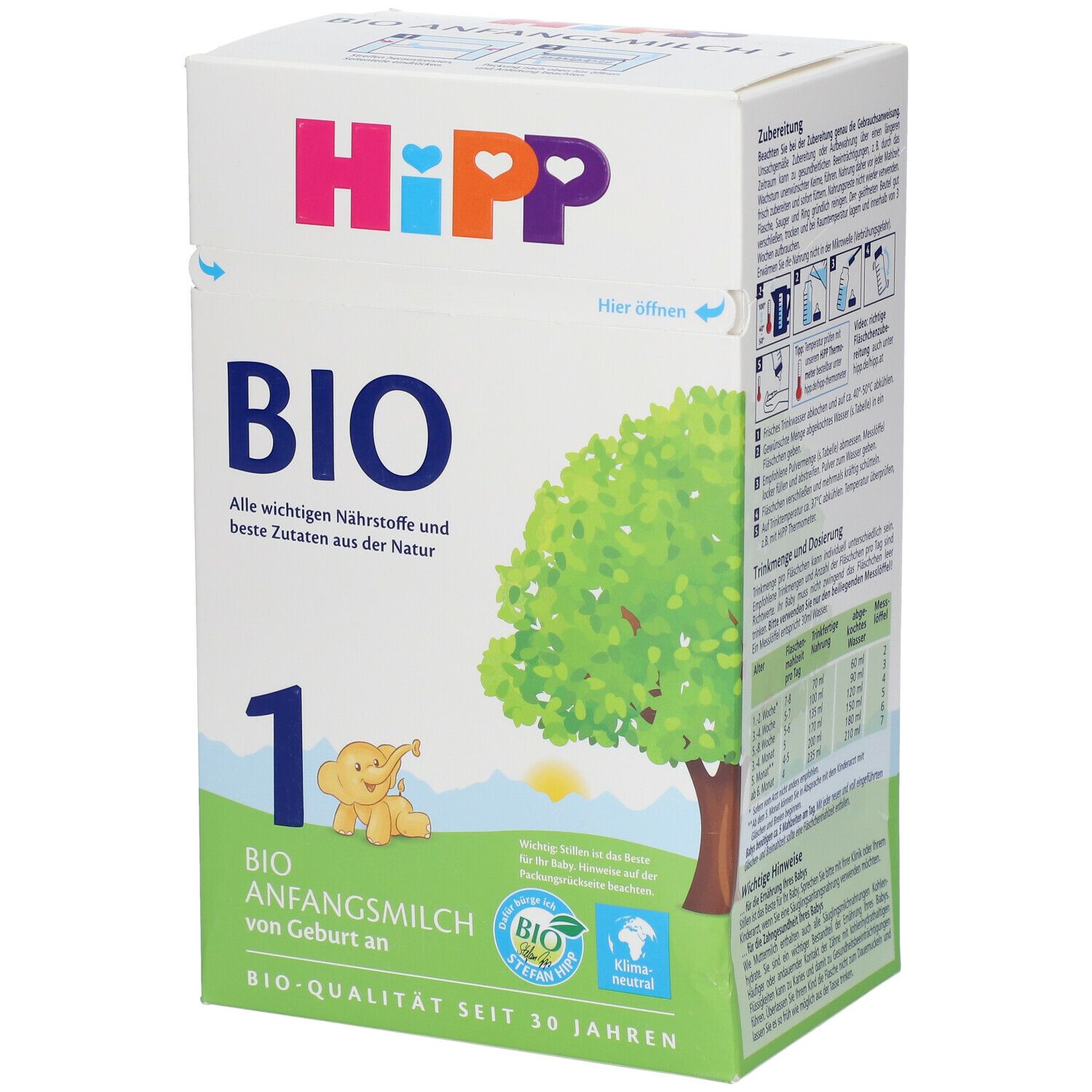 Hipp Bio 1 Anfangsmilch von Geburt an