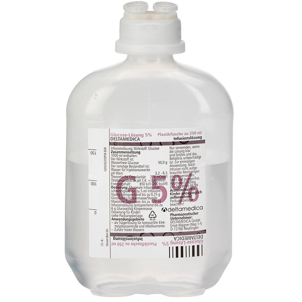 Glucose 5% Plastikflasche
