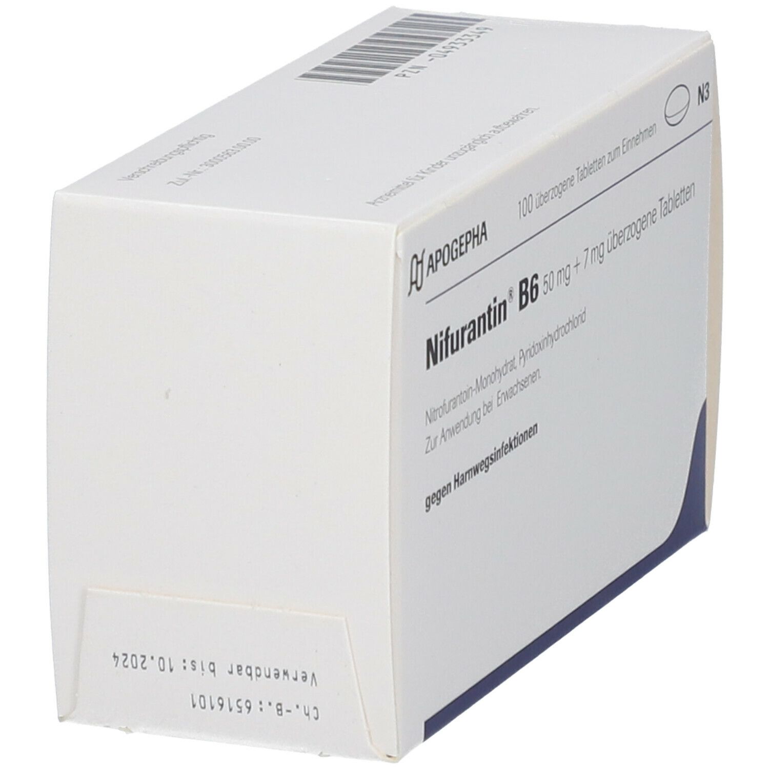 Nifurantin B 6 überzogene Tabletten 100 St Überzogene