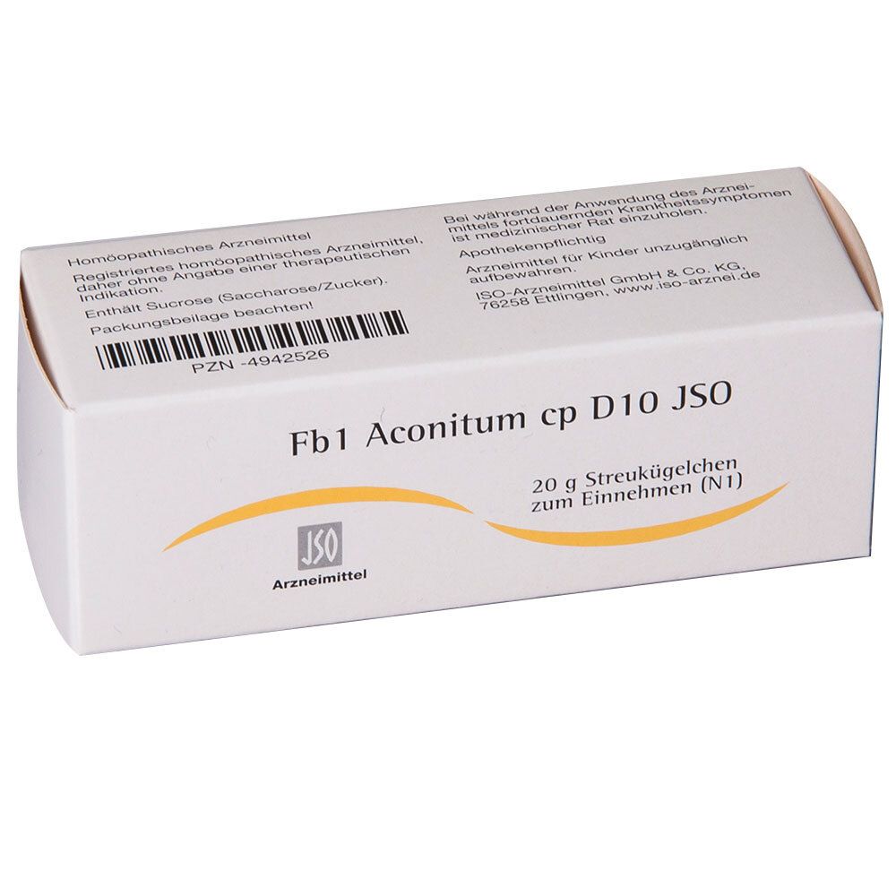 Fb1 Aconitum cp D10 JSO Globuli
