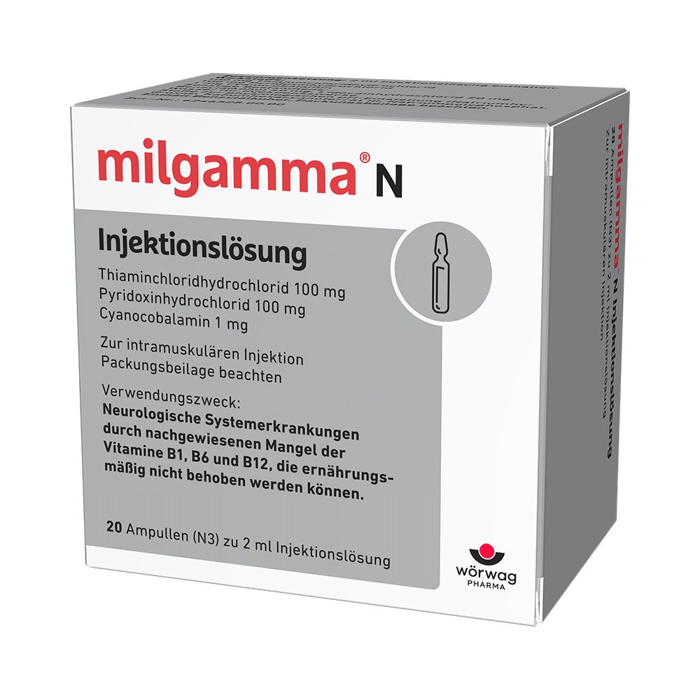 Milgamma N Injektionslösung Ampullen 20x2 ml