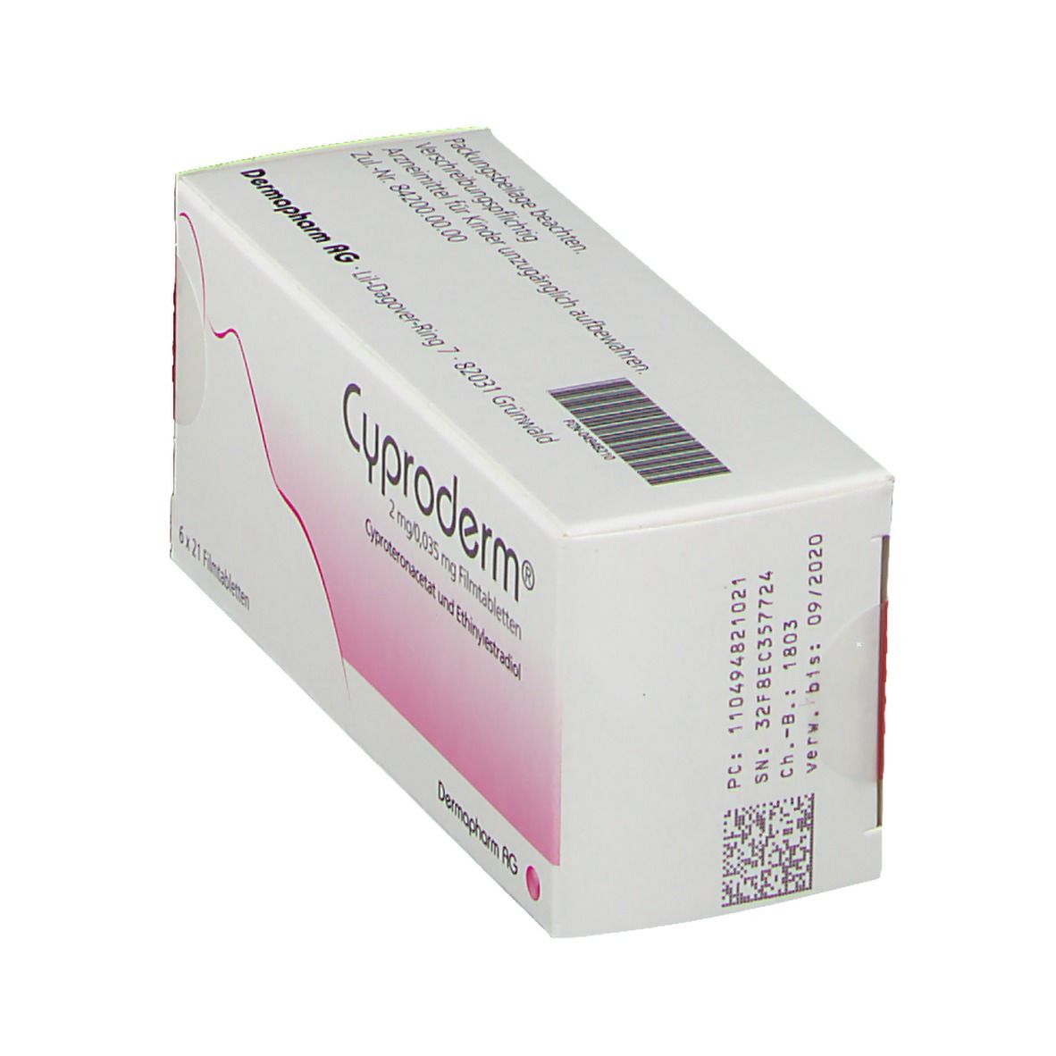 Cyproderm 2 mg/0,035 mg Filmtabletten 3x21 St