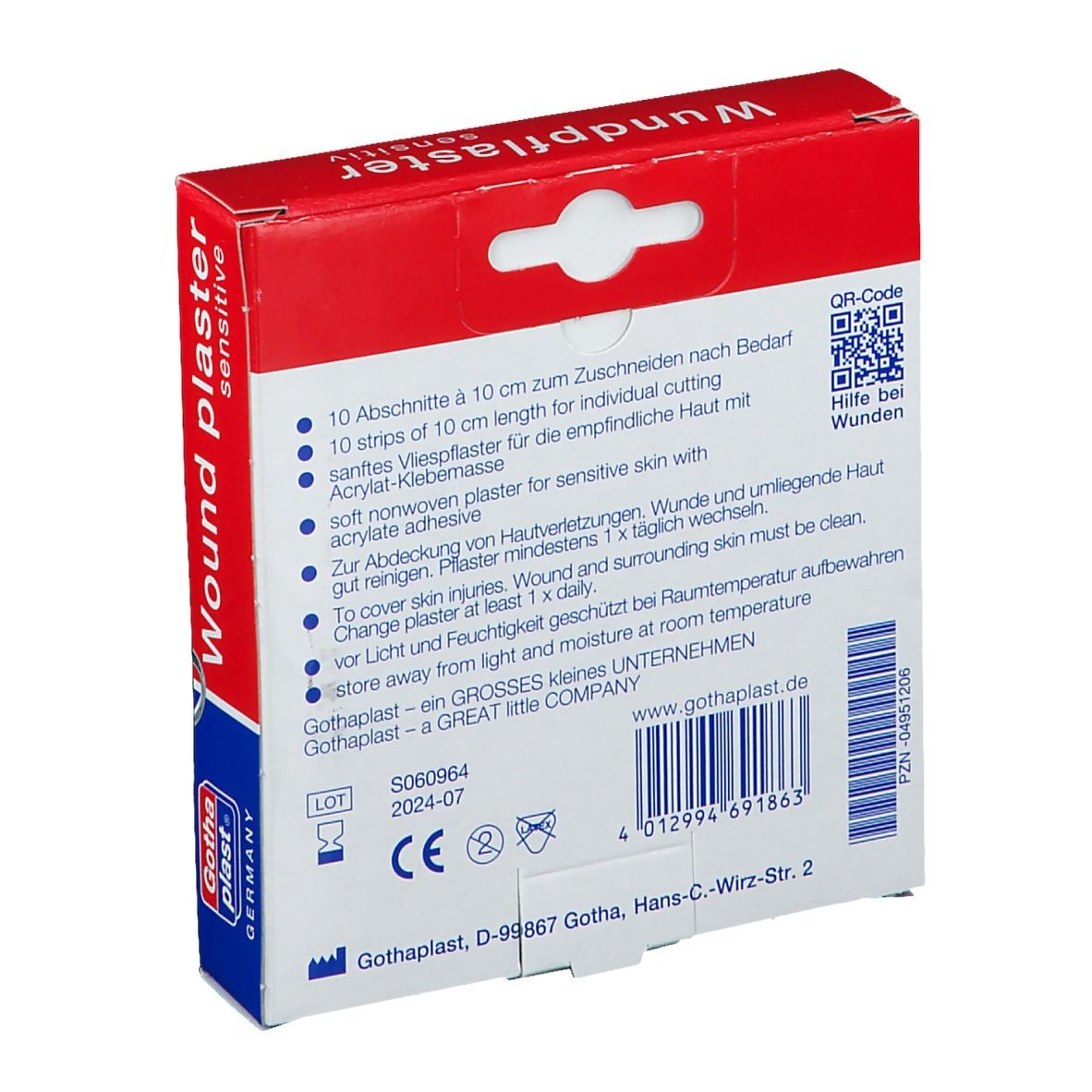 Gothaplast® Comfort und Sensitiv (hypoallergen) Pflaster 1 m x 8 cm