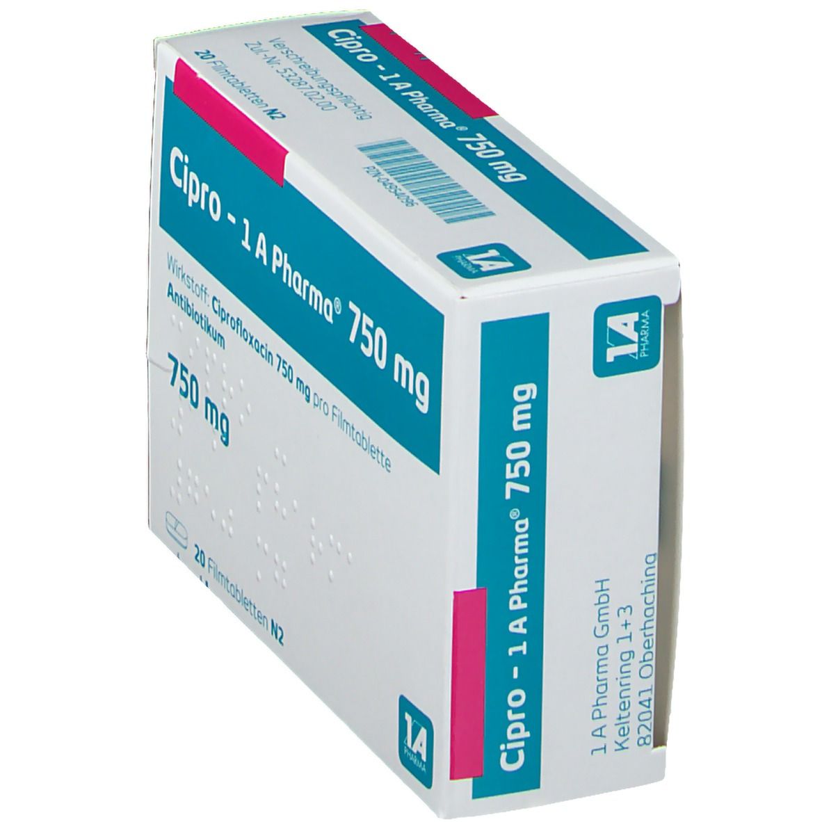 Cipro-1A Pharma 750 mg Filmtabletten 20 St