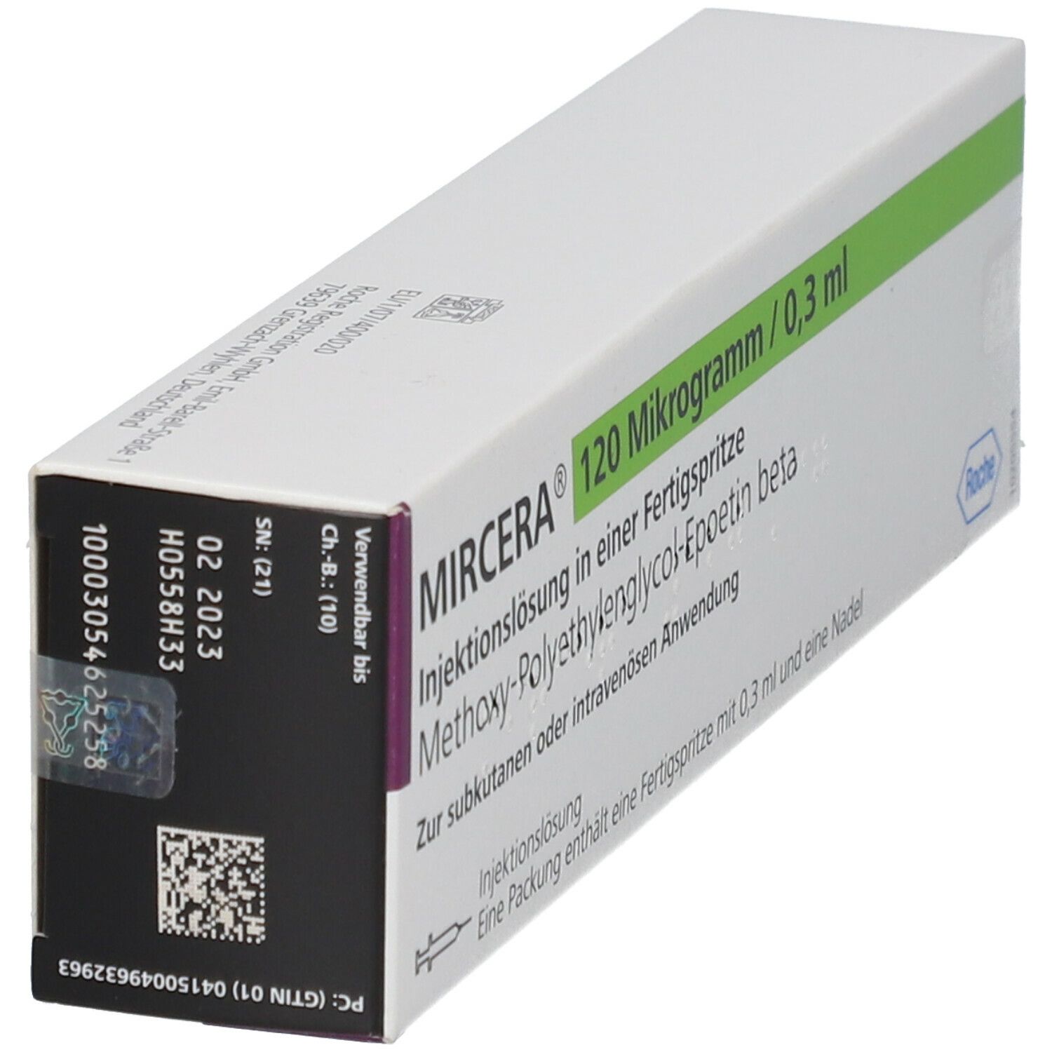 Mircera 120 Mikrogramm/0,3 ml Inj.-Lsg.i.e.F.-Sp. 1 St Infusionsemulsion