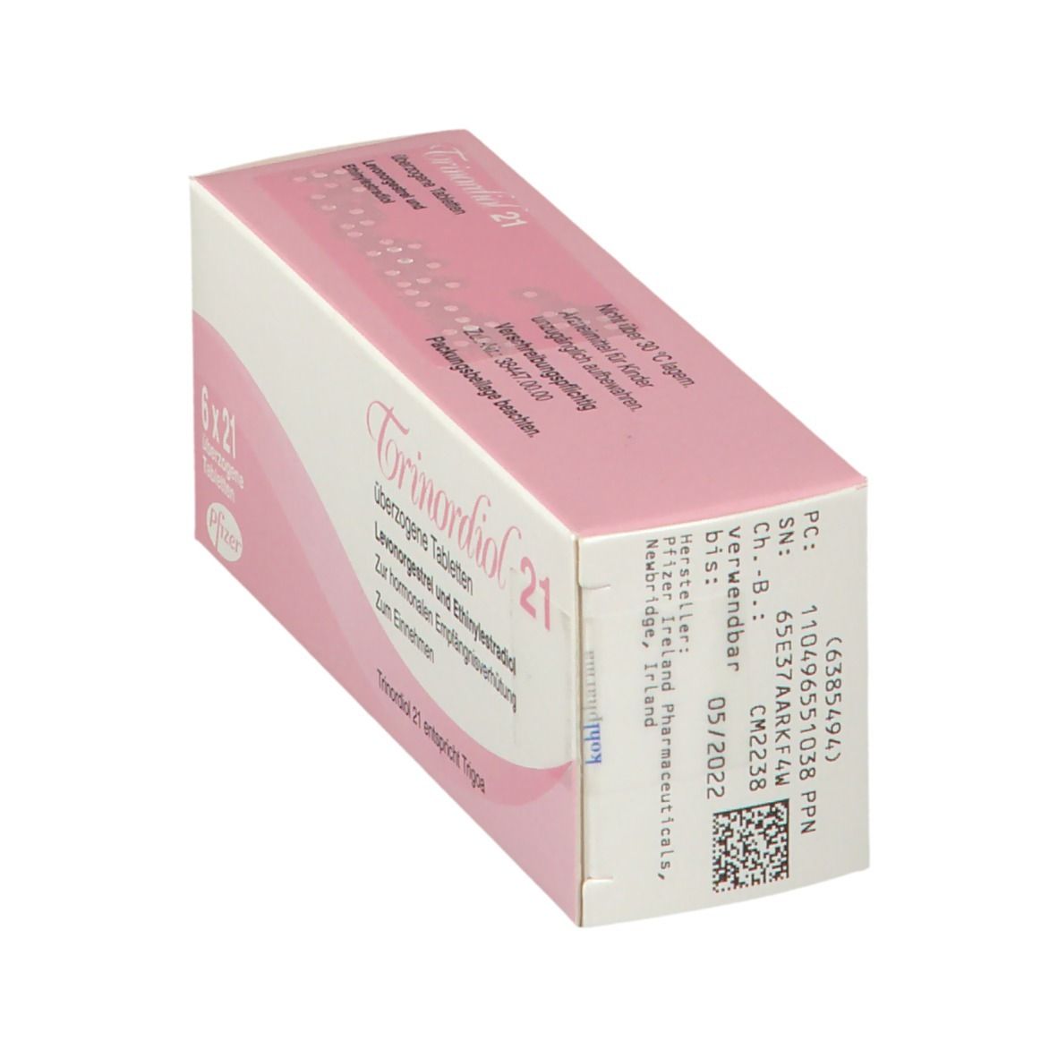 Trinordiol 21 überzogene Tabletten 6x21 St Überzogene