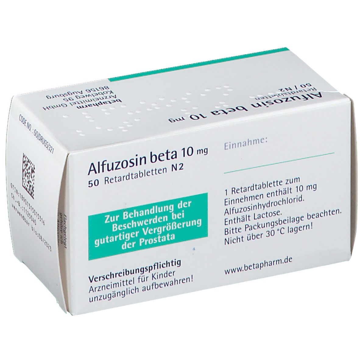 Alfuzosin beta 10 mg 50 St mit dem E-Rezept kaufen - SHOP APOTHEKE